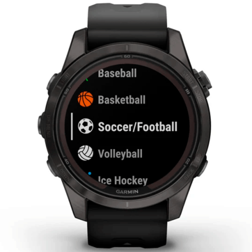 Смарт-часы Garmin Fenix 7S Pro 42 мм Solar сапфир/темный, силикон фото 8