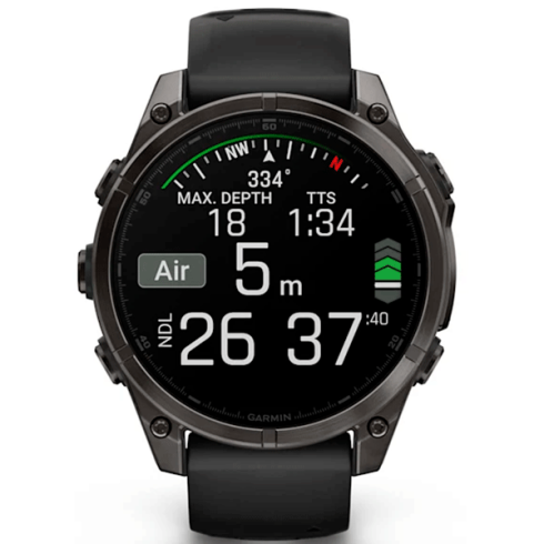 Смарт-часы Garmin Fenix 8 47 мм AMOLED сапфир/черный, силикон фото 2