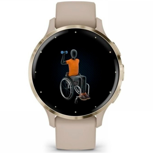 Смарт-часы Garmin Venu 3S 41 мм AMOLED песочный/силикон фото 5