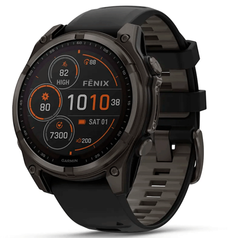 Смарт-часы Garmin Fenix 8 47 мм Solar сапфир/темно-серый, силикон фото 1