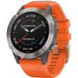 Смарт-часы Garmin Fenix 6 Sapphire серый/оранжевый фото 3