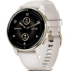 Смарт-часы Garmin Venu 2 Plus 43 мм AMOLED кремовый/силикон