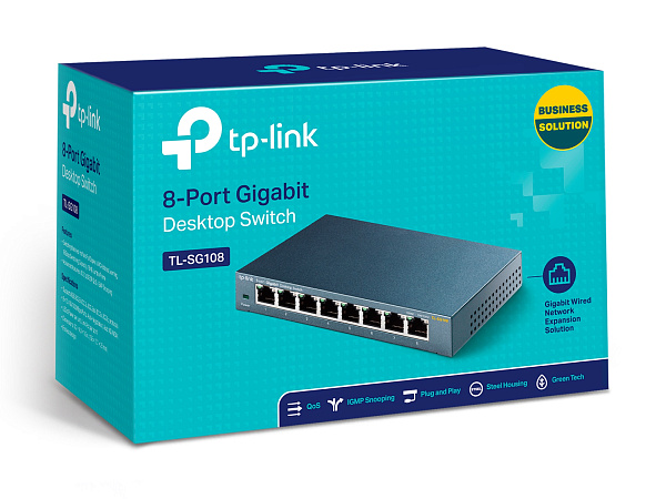 Коммутатор TP-Link TL-SG108 Коммутатор TP-Link TL-SG108