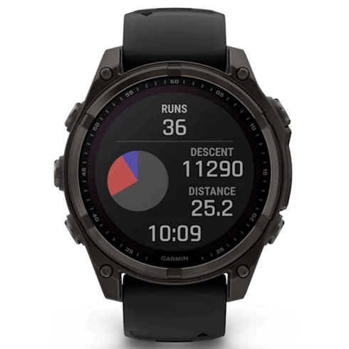 Смарт-часы Garmin Fenix 8 47 мм Solar сапфир/темно-серый, силикон фото 3