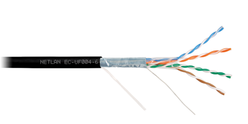 Кабель сетевой F/UTP Cat6 NETLAN внешний, Cu, PE, 305 м фото 1