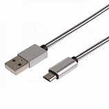 Кабель Rexant USB-microUSB 1м серебристый