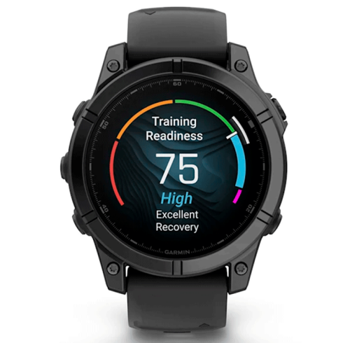 Смарт-часы Garmin Fenix E 47 мм AMOLED темная сталь, темный силикон фото 9