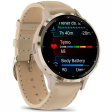 Смарт-часы Garmin Venu 3S 41 мм AMOLED песочный/кожа фото 3