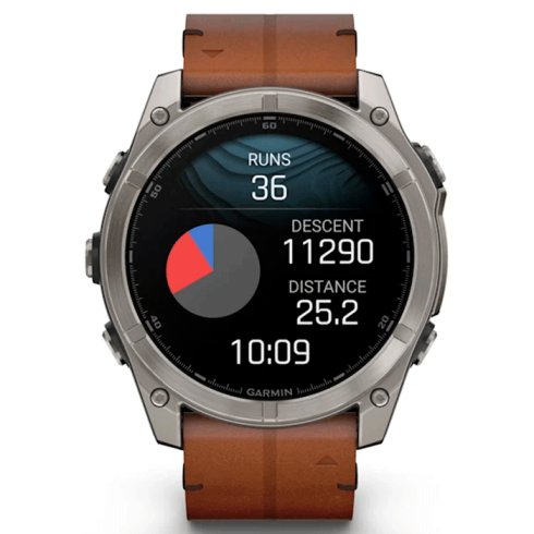 Смарт-часы Garmin Fenix 8 51 мм AMOLED сапфир/ каштановый, кожа фото 6