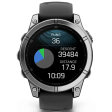 Смарт-часы Garmin Fenix E 47 мм AMOLED нержавеющая сталь, темный силикон фото 7