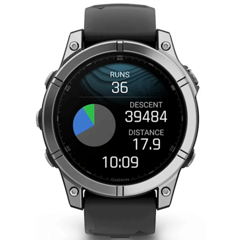 Смарт-часы Garmin Fenix E 47 мм AMOLED нержавеющая сталь, темный силикон фото 7