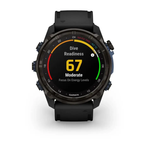 Смарт-часы Garmin Descent Mk3i 51 мм AMOLED сапфир/карбоново-серый DLC титан, черный силикон фото 10