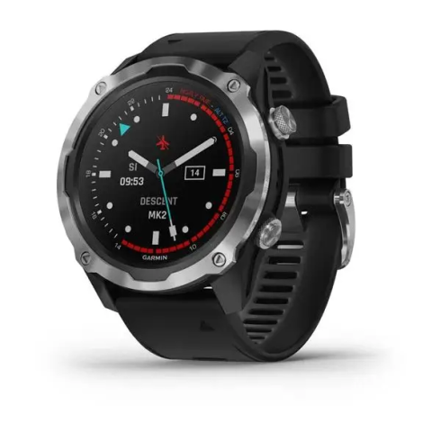Смарт-часы Garmin Descent Mk2 52 мм AMOLED сапфир/черный, силикон фото 1