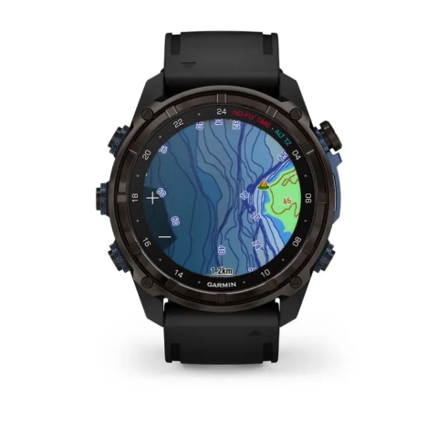 Смарт-часы Garmin Descent Mk3i 51 мм AMOLED сапфир/карбоново-серый DLC титан, черный силикон фото 11