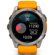 Смарт-часы Garmin Fenix 8 51 мм AMOLED сапфир/оранжевый, силикон фото 3
