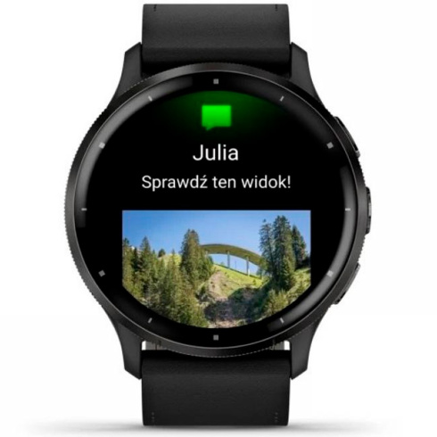 Смарт-часы Garmin Venu 3 45 мм AMOLED черный/кожа фото 2