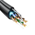 Кабель сетевой DLAN F/UTP-5e 4x2x0,5 PE с тросом, внешний 305м фото 2