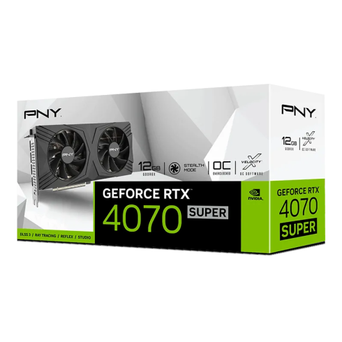 Видеокарта PNY GeForce RTX 4070 SUPER 12GB VERTO Overclocked Dual Fan фото 9