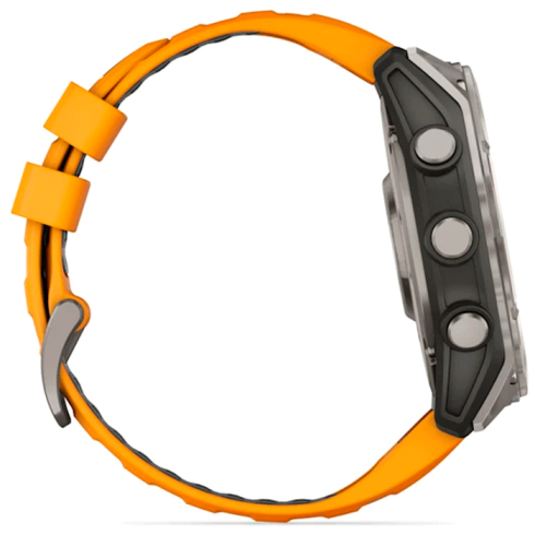 Смарт-часы Garmin Fenix 8 51 мм AMOLED сапфир/оранжевый, силикон фото 8