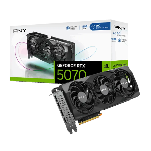 Видеокарта PNY GeForce RTX 5070 12GB Overclocked Triple Fan фото 9