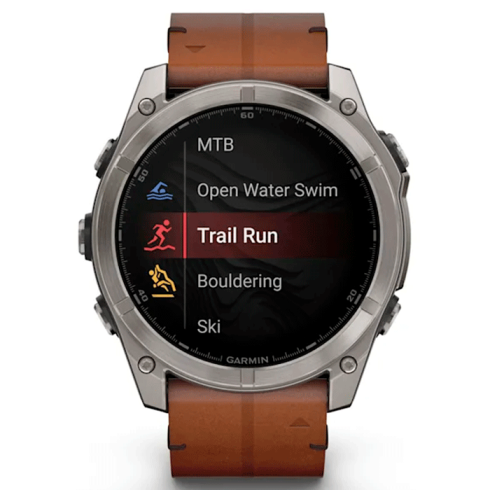 Смарт-часы Garmin Fenix 8 51 мм AMOLED сапфир/ каштановый, кожа фото 4