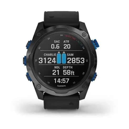 Смарт-часы Garmin Descent Mk2i 52 мм AMOLED сапфир/черный, силикон фото 2