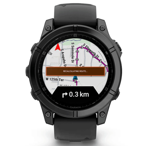 Смарт-часы Garmin Fenix E 47 мм AMOLED темная сталь, темный силикон фото 5