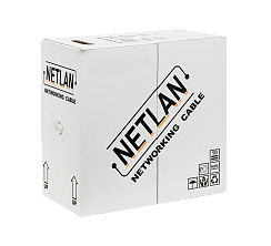 Кабель сетевой UTP Cat6 NETLAN внутренний, Сu, 305м