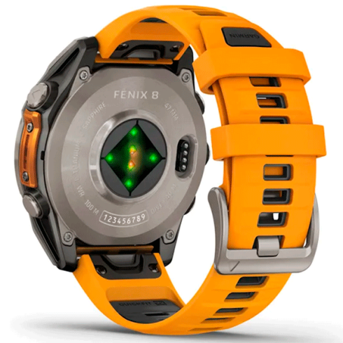 Смарт-часы Garmin Fenix 8 47 мм AMOLED сапфир/оранжевый, силикон фото 9