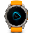 Смарт-часы Garmin Fenix 8 51 мм AMOLED сапфир/оранжевый, силикон фото 5