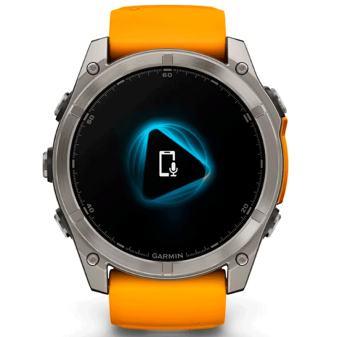 Смарт-часы Garmin Fenix 8 51 мм AMOLED сапфир/оранжевый, силикон фото 5