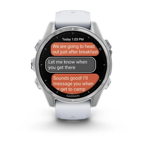 Смарт-часы Garmin Fenix 8 43 мм AMOLED стекло/серебро, силикон фото 2