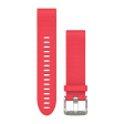 Ремешок для GPS часов Garmin Fenix 5S/6S силикон красный фото 1