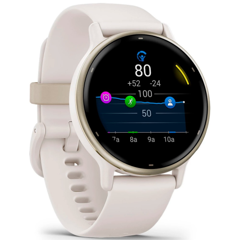 Смарт-часы Garmin Vivoactive 5 AMOLED кремовый/силикон фото 5