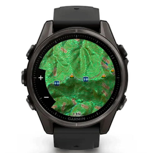 Смарт-часы Garmin Fenix 8 43 мм AMOLED сапфир/черный, силикон фото 3