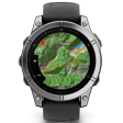 Смарт-часы Garmin Fenix E 47 мм AMOLED нержавеющая сталь, темный силикон фото 9
