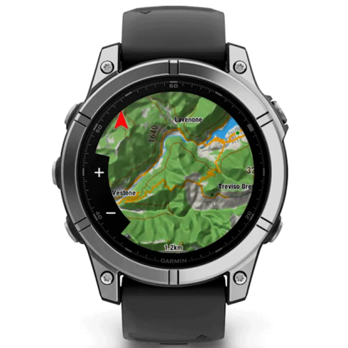 Смарт-часы Garmin Fenix E 47 мм AMOLED нержавеющая сталь, темный силикон фото 9