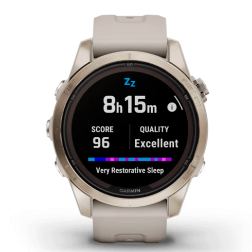 Смарт-часы Garmin Fenix 7S Pro 42 мм Solar сапфир/песочный, силикон фото 5