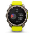 Смарт-часы Garmin Fenix 8 51 мм Solar сапфир/светло-зеленый, силикон фото 5