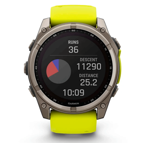 Смарт-часы Garmin Fenix 8 51 мм Solar сапфир/светло-зеленый, силикон фото 5