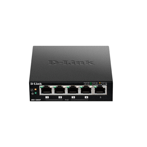 PoE коммутатор D-Link DES-1005P/B1A фото 1