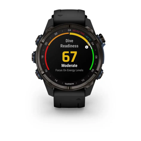 Смарт-часы Garmin Descent Mk3i 43 мм AMOLED сапфир/карбоново-серый DLC титан, черный силикон фото 10