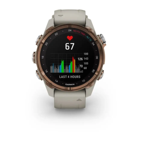 Смарт-часы Garmin Descent Mk3i 43 мм AMOLED сапфир/бронзовый титан, серый силикон фото 7