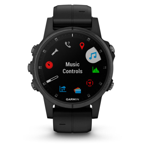 Смарт-часы Garmin Fenix 5S Plus Sapphire черный фото 2