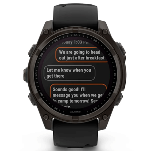 Смарт-часы Garmin Fenix 8 47 мм Solar сапфир/темно-серый, силикон фото 9