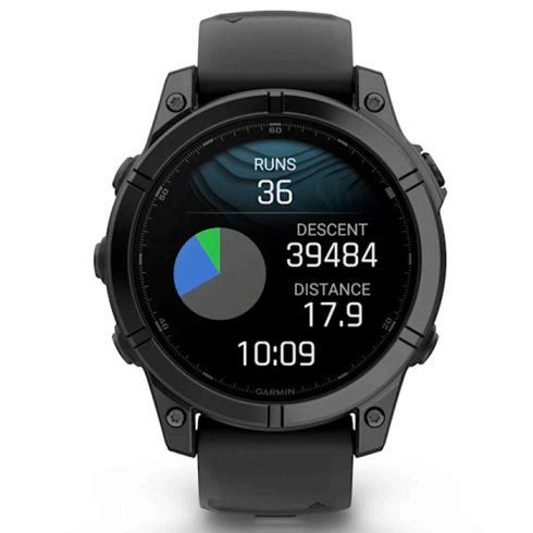 Смарт-часы Garmin Fenix E 47 мм AMOLED темная сталь, темный силикон фото 8