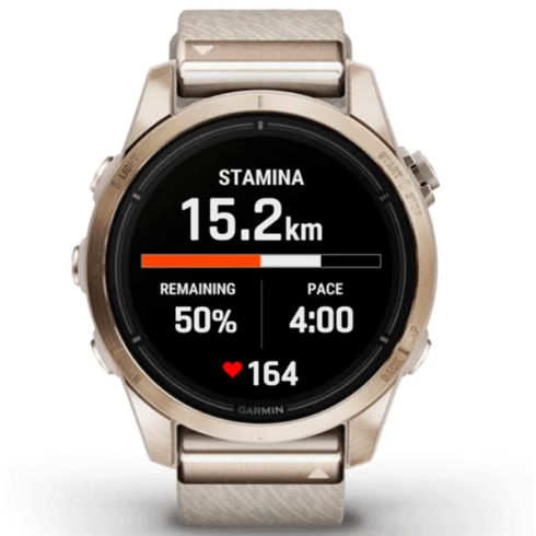 Смарт-часы Garmin Epix Gen 2 Pro 42 мм AMOLED сапфир/песочный, светлый нейлон фото 3