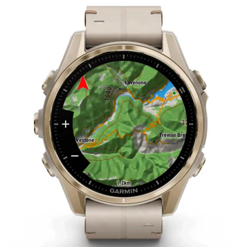 Смарт-часы Garmin Fenix 8 43 мм AMOLED сапфир/золотой, кожа фото 2