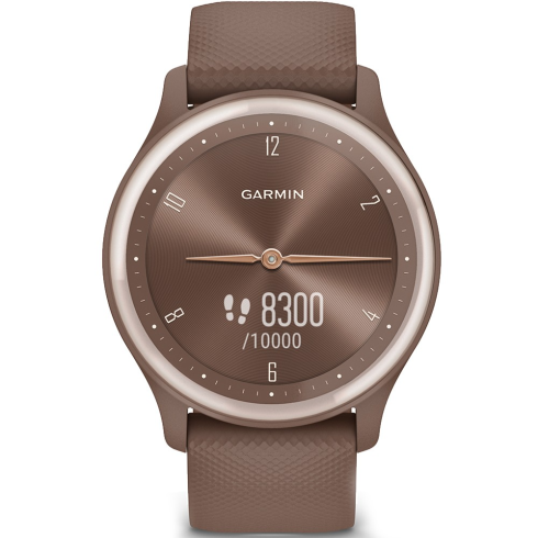 Смарт-часы Garmin Vivomove Sport, стекло/полимер, коричневые/силикон фото 4