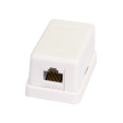 Настенная розетка NETLAN, 1 порт, Кат.5e (Класс D), 100МГц, RJ45/8P8C, 110, T568A/B, неэкранированная, 10шт. фото 1